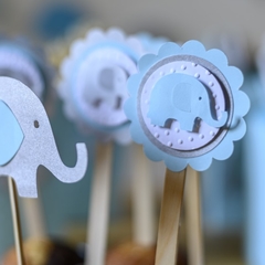 TOPPERS ELEFANTE 3D x6 (varios colores)