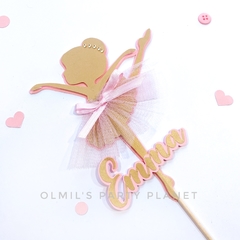 CAKE-TOPPER "NOMBRE" BAILARINA 3D - comprar online