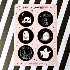 STICKERS CUTE HALLOWEEN PINK x4 - tienda online