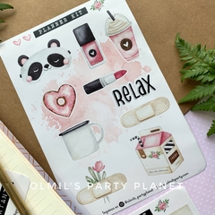 STICKERS KIT PLANNER PLANCHAS x4 - Olmil´s Party Planet