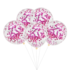 GLOBO CRISTAL CON CONFETTI x5