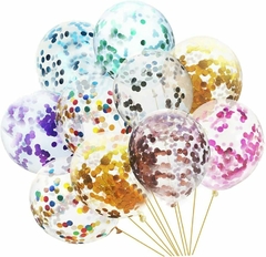 GLOBO CRISTAL CON CONFETTI x5