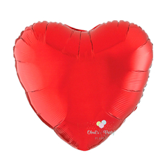 GLOBO CORAZÓN SATEN ROJO 45 CM