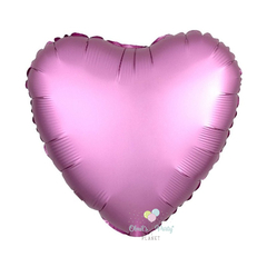 GLOBO CORAZÓN SATEN ROSA 45 CM