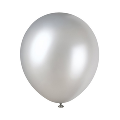 GLOBO PERLADO PLATEADO 12"