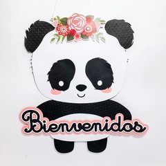 CARTEL DE BIENVENIDOS PANDA SHABBY