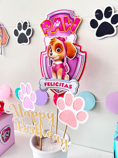 SET DE CAKE-TOPPERS PAW PATROL PASTEL 3D