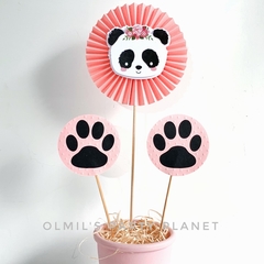 SET DE CAKE-TOPPERS PANDA SHABBY