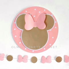 CUADRO CIRCULAR MINNIE PINK&GOLD