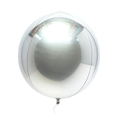 GLOBO ESFERA 4D PLATA 22"