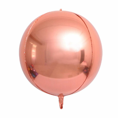 GLOBO ESFERA 4D ROSE GOLD 22"