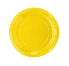 PLATO DE PAPEL AMARILLO x6