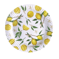 PLATO DE PAPEL LIMONES x6