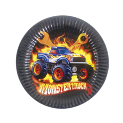 PLATO DE PAPEL MONSTERS TRUCK x6 - comprar online