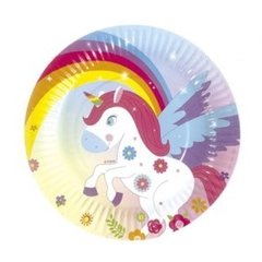 PLATO DE PAPEL UNICORNIO SWEET x6