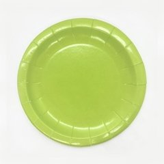 PLATO DE PAPEL VERDE MANZANA x6 - comprar online