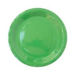 PLATO DE PAPEL VERDE x6 - comprar online