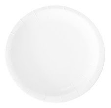 PLATO DE PAPEL BLANCO x6 - comprar online