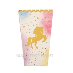 CAJA POCHOCLERA UNICORNIO GOLD x6