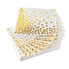 SERVILLETA DOTS DORADOS x6 - comprar online