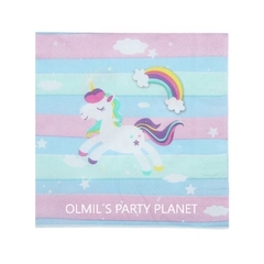 SERVILLETA UNICORNIO PASTEL x6