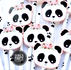 SORBETES C/APLIQUES PANDA SHABBY x6 - comprar online