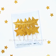 TOPPERS S ESTRELLITAS GLITTER x10 - comprar online