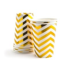 VASO DORADO CHEVRON x6