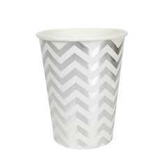 VASO PLATEADO CHEVRON x6