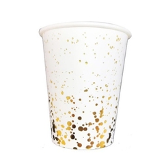 VASO CONFETTI DORADO x6