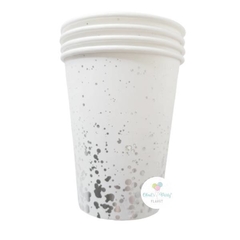 VASO ESTRELLAS PLATEADAS x6