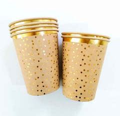 VASO KRAFT DETALLES DORADO x6 - comprar online