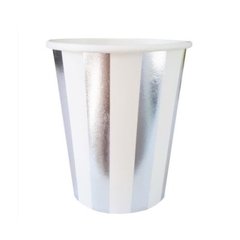 VASO PLATEADO RAYAS x6