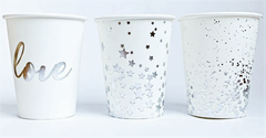 VASO ESTRELLAS PLATEADAS x6 - comprar online