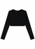 Blusa Manga Longa Cropped Com Corrente - comprar online