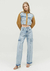 Jaqueta Jeans Cropped Duo Com Manga Bufante - comprar online