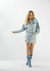 Jaqueta Jeans Bomber Marmorizada Oversized - loja online