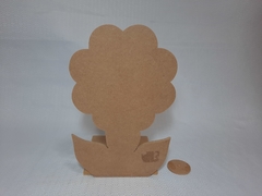 Porta-papel toalha MDF margarida 17,5x14x27cm - cod 2389