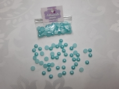 Meia pérola 8mm azul tiffany - cod 9374