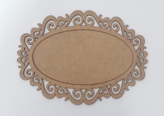 Placa Quadro Moldura OVAL de MDF recorte a laser VÁRIOS TAMANHOS - cod 8932