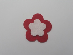 Flor de feltro dupla 5 e 3cm - cod 60156 - comprar online