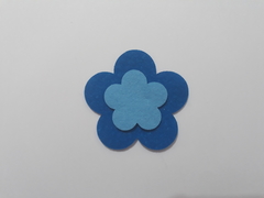 Flor de feltro dupla 5 e 3cm - cod 60156 - loja online