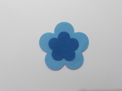 Imagem do Flor de feltro dupla 5 e 3cm - cod 60156