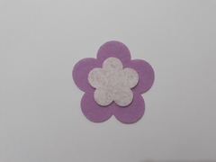 Flor de feltro dupla 5 e 3cm - cod 60156 - loja online