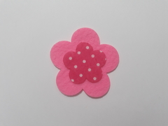 Flor de feltro dupla 5 e 3cm - cod 60156 - loja online