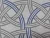 Retalho de Tecido Tricoline Estampado fundo branco traços azul e cinza 50x20cm - cod 8169