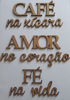 frase de mdf corte a laser café