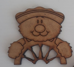 Urso marinheiro de MDF recorte a laser 5cm - cod 9205