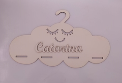 Cabide para laço de cabelo com nome personalizado de MDF recorte a laser 30cm - cod 9180