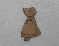 Menina camponesa de MDF recorte a laser 6cm - cod 9216